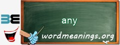 WordMeaning blackboard for any